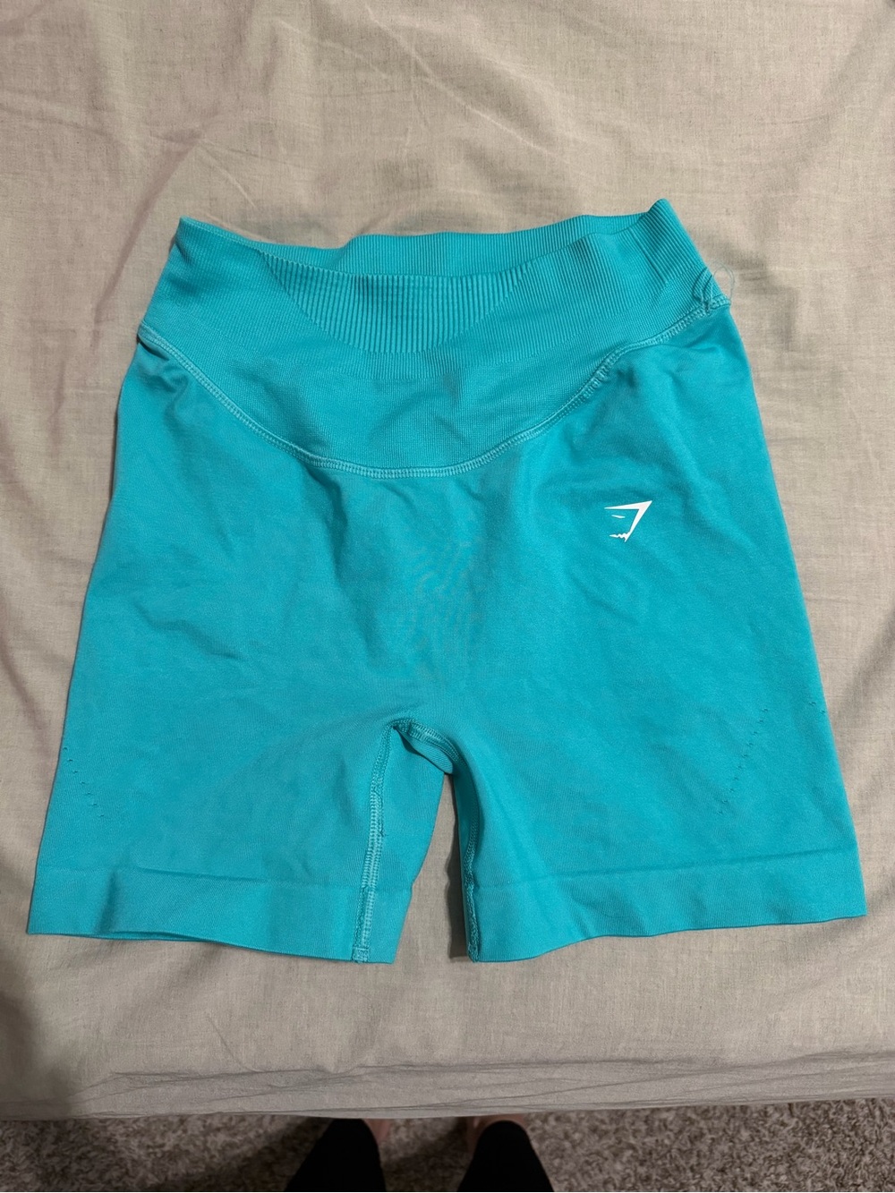 Gymshark Women's Teal Seamless High-Waist Bike Shorts